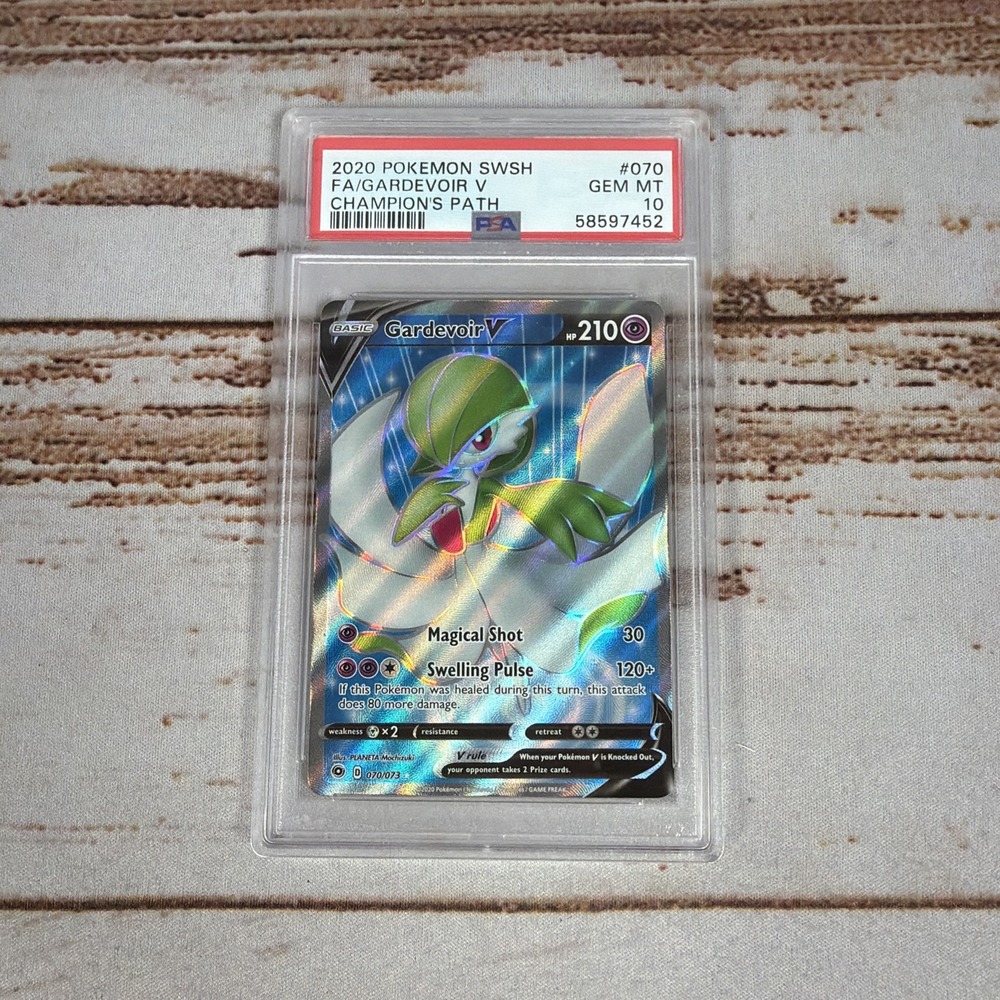 Gardevoir V Full Art 070/073 Champions Path PSA 10 Gem Mint Pokemon Card